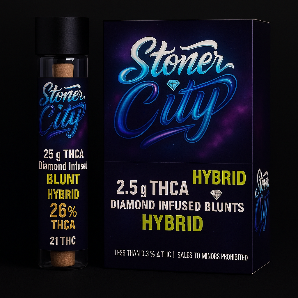 Stoner City – 2.5g THCA Diamond Infused Blunt (Hybrid)
