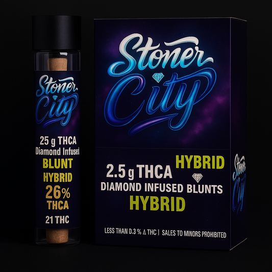 Stoner City – 2.5g THCA Diamond Infused Blunt (Hybrid)